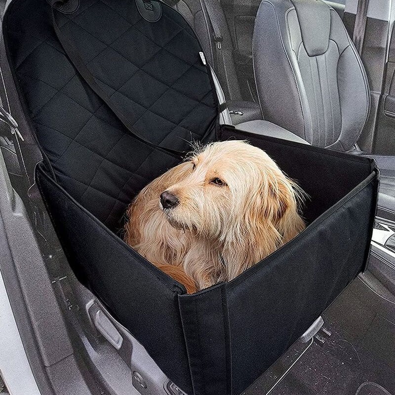 Husa scaun auto tip cos cu fermoar pentru transport caini si pisici